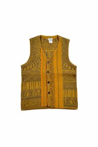 DRIES VAN NOTEN knit vest ドリスヴァンノッテン ベスト ニット イエロー サイズM ベルギー製 ヴィンテージ