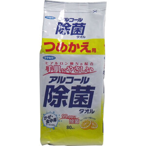 フマキラー アルコール除菌タオル つめかえ用 80枚入