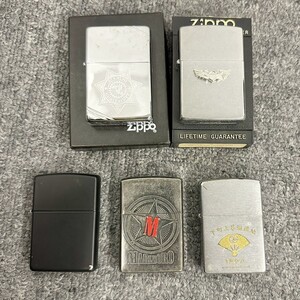 F018 まとめ ▲ Zipoo ジッポ オイルライター 5点セット マルボロ 花やしき ブラック シルバー 喫煙具 喫煙グッズ 5点火花あり