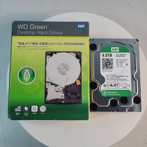 Western Digital WD GREEN 3.5インチ SATA 外付けHDD 4TB WD40EZRX 使用時間少ない 作動品 管理番号 2407232