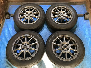 2024歳末大感謝祭！タイヤホイールセット！CROSS SPEED 14-5.5J 4H/100 ET38 + 175/65R14 中古4本 ヴィッツ/ノート/フィット等！HM001028