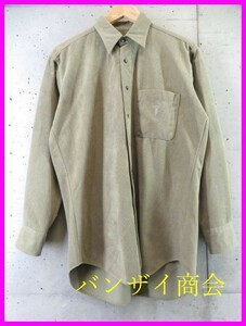 019m8◆良品です◆日本製◆TRUSSARDI トラサルディ 長袖シャツ M/ジャケット/ゴルフ/ブルゾン/メンズ/男性/紳士