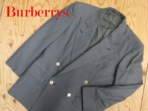 ★バーバリー Burberry★メンズ 刻印金ボタン ダブルブレスト ブレザージャケット グレー モヘア混★R61124014A