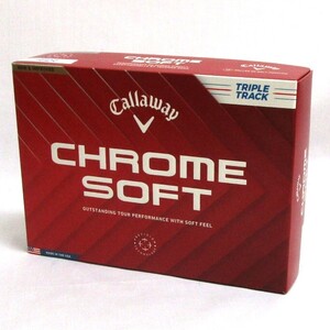 Callaway 2024 CHROME SOFT トリプルトラック ホワイト 1箱 12球 日本仕様 キャロウェイ クロムソフト TRIPLE TRACK 3ピース ゴルフボール