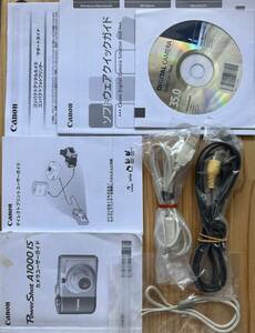 キャノン　Canon PowerShot A1000 IS 用　取扱説明書&ケーブル、付属品(カメラ本体は含みません)