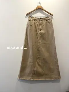 niko and… デニムスカート デニム風スカート カットオフ　size4