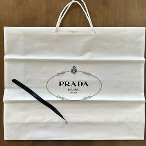 PRADA プラダ ビニールバッグ リボン付き ショッピングバッグ ショッパー ショップ袋 ラッピング ギフトバッグ 袋 ビニール袋 手提げ 特大