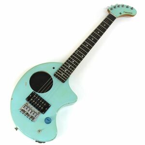 092s☆FERNANDES フェルナンデス ZO-3 ライトブルー ゾーさん アンプ内蔵タイプ エレキギター ※中古