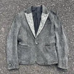 japanese label y2k denim tailored jacket