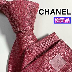 極美品 CHANEL シャネル　ネクタイ　高級シルク　ココマーク