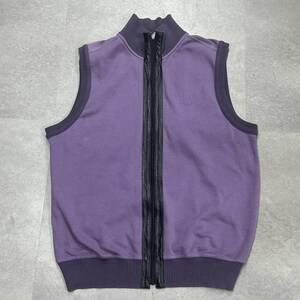 ランバンLANVIN SPORT ハイネックジップアップベスト/前後ロゴ入り M