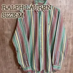 Ralph Lauren ラルフローレン　BDシャツ　マルチカラーストライプ　M