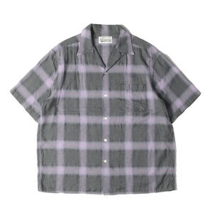 WACKO MARIA ワコマリア 22SS オンブレチェック オープンカラー レーヨン 半袖シャツ OMBRAY CHECK OPEN COLLAR SHIRT S/S XL