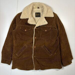 【M】70s Vintage Wrangler Wrange Coat Corduroy Boa Jacket 70年代 ラングラー ランチ コート コーデュロイ ボア ジャケット USA製 T750