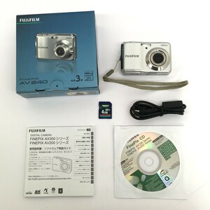 □【同梱可】【60】中古品 FUJIFILM 富士フィルム FINEPIX ファインピックス AV240 シルバー 1400万画素 光学3倍ズーム デジタルカメラ