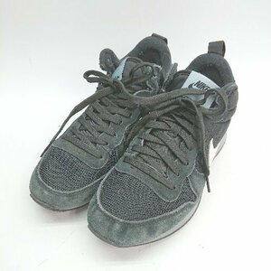 ◇ NIKE 683967-002　インターナショナリストミッド ローカットスニーカー トラックシューズ サイズ23.5 ブラック レディース E