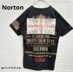 ノートン Norton Tシャツ 背中ユニオンジャック 豪華刺繍 人気 L