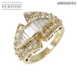 ミキモト MIKIMOTO 12.5号 リング ダイヤ K18 YG イエローゴールド 750 指輪 Diamond Ring 90258645