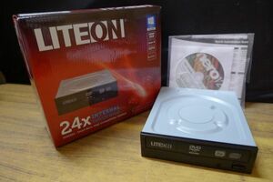 EE372 LITEON/ライトン DVDドライブ 内蔵型 iHAS324 24倍速DVDスーパーマルチドライブ 外箱 インストールDISC付 動作未確認 /80