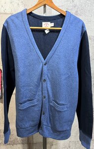 美品 ブルックスブラザーズ BROOKS BROTHERS RED FLEECE バイカラー スウェット カーディガン M メンズ