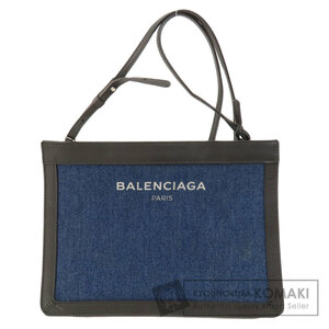 BALENCIAGA バレンシアガ ロゴ デニム ショルダーバッグ デニム レディース 中古