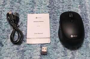 0603u1340　iClever ワイヤレスマウス デュアルモード 無線マウス Bluetooth type-C充電式 マウス 2.4GHz 800/1200/1600/2400 DPI MD165