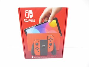 未使用品 ニンテンドースイッチ 有機ELモデル マリオレッド Nintendo Switch ゲーム機本体 △WE1641