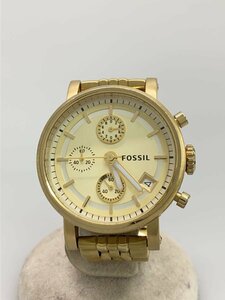 FOSSIL◆クォーツ腕時計/アナログ/ステンレス/CRM/GLD/SS/ES-2197