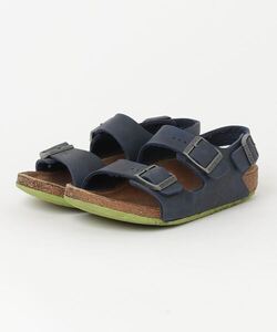 「BIRKENSTOCK」 フラットサンダル 22cm ネイビー レディース