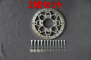 【2枚セット】10インチ桜柄ホイールスペーサー [挟み込みタイプ] モンキー,ゴリラハブにダックスリム取付用【MKY-WHSP10-SAKUH】0146x2