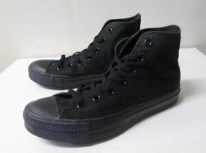 ◆CONVERSE ALL STAR コンバース オールスター キャンバス ハイカット スニーカー オールブラック 24.5cm サイズ5.5