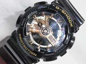 カシオ CASIO Gショック GA-110GB-1AJF ブラック×ゴールドシリーズ デジアナ 稼働 中古品