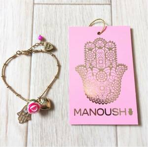 8.5@ 新品「MANOUSH」チャーム付き ブレスレット Gold SIZE:ONE ”BRACELET FATMA FLEUR”