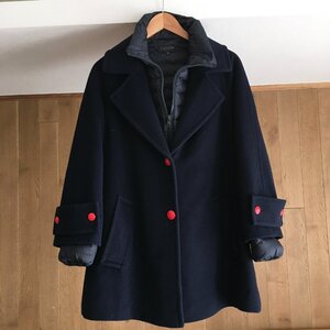 即決 美品　ESCADA　エスカーダ　ライナー付き　　コート３４ TM