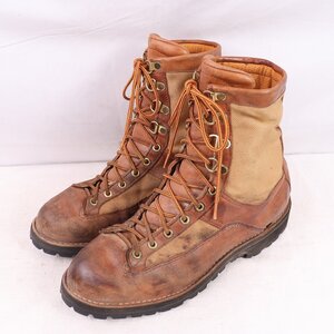 ダナー US 10 D / 28.0cm 位 DANNER レザー×キャンバス ブラウン 茶 ブーツ マウンテンブーツ トレッキング メンズ 古着 中古 eb1303