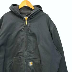 10s ビンテージ カーハート ダックキャンバス アクティブジャケット XLT 黒 USA製 2010年代 アメリカ製 carhartt アクティブパーカー