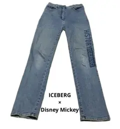 美品 90s ICEBERG Disney Mickey デニム 34 スキニー