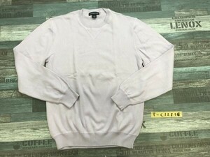 LANDS’END ランズエンド メンズ リブ切替 ニットセーター S ラベンダー