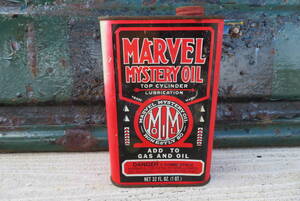 MARVEL MYSTERY OIL 缶 GREASE ヴィンテージ アメリカ モーターオイル 店舗 ガレージ USA ジャンク（A-183） 