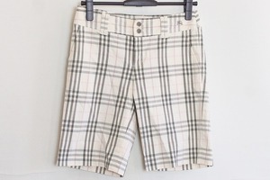 BURBERRY BLUE LABEL バーバリーブルーレーベル ノバチェック柄　ストレッチ　コットン　ショートパンツ