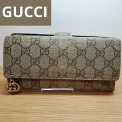 グッチ GUCCI GGスプリーム Wホック長財布キャンバス GGスプリーム