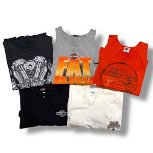 Harley-Davidson ハーレーダビッドソン 半袖 Tシャツ ノースリーブ タンクトップ 5着 まとめ セット 古着卸 アメカジ