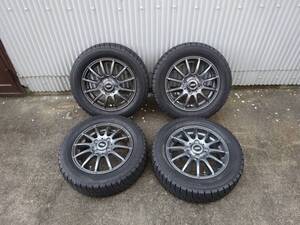 中古現状品 4本セット TEAD 13インチ ホイール&スタッドレスタイヤ 155/65R13 73Q オートバックスN31 ホンダゼストスパーク 6分山 2017年製