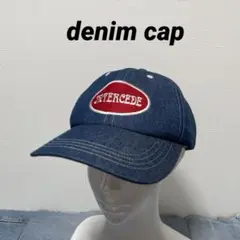 denim cap 古着　デニムキャップ　アメカジ　刺繍ロゴ