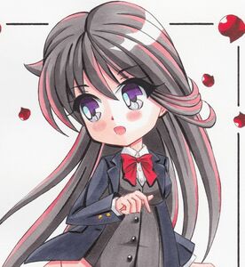 同人手描きイラスト★【　オリジナル　女の子　女子高生　制服　】 ★B5紙