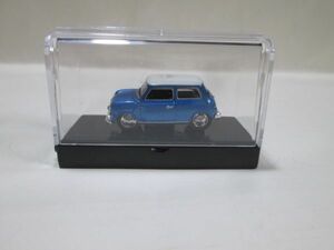 1/87 WIDEA製ミニカー　ミニクーパー青/白　送料260円