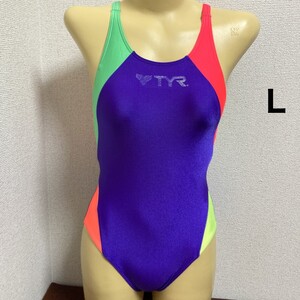 D381TYR♪ストレッチ♪カラフルビビッドカラー切り替え女子競泳水着♪アンダーやコレクションや撮影会にも♪サイズL