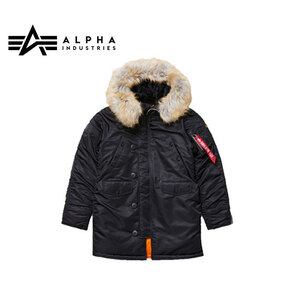 アルファインダストリー ALPHA INDUSTRIES N-3B W PARKA BLACK Sサイズ レディース ジャケット ミリタリー alwjn44502c1bls