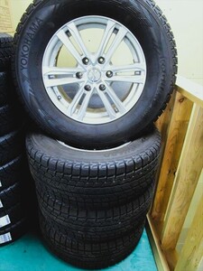 送料無料　スタッドレス　265/65R17　ヨコハマ　G075　19年　サーフ　プラド等　17×7.5J+25　139.7×6穴　4本セット　アルミ