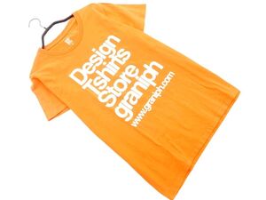 ネコポスOK Design Tshirts Store graniph デザインTシャツストアグラニフ ロゴ プリント Tシャツ sizeSS/オレンジ ■◆ ☆ eec2 メンズ